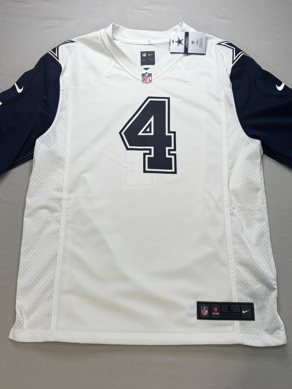 Nike Dak Prescott Cowboys Jersey #4 Men’s L NWT On Field White